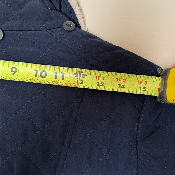 Laundry by Shelli Segal Quilted Puffer Jacket Coat Blue Small Long - Picture 6 of 9